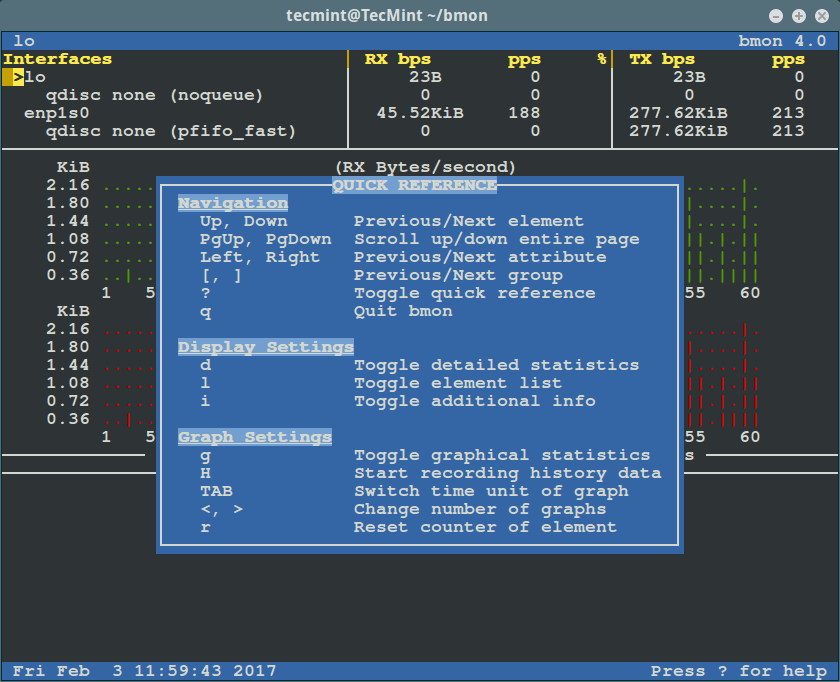 bmon - Quick Reference