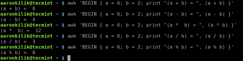 Do Basic Math Using Awk Command