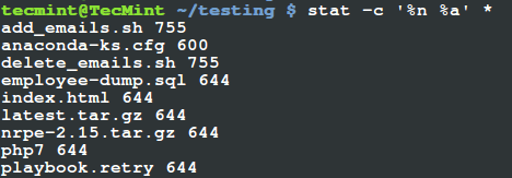 Find Linux File Permissions in Octal Format