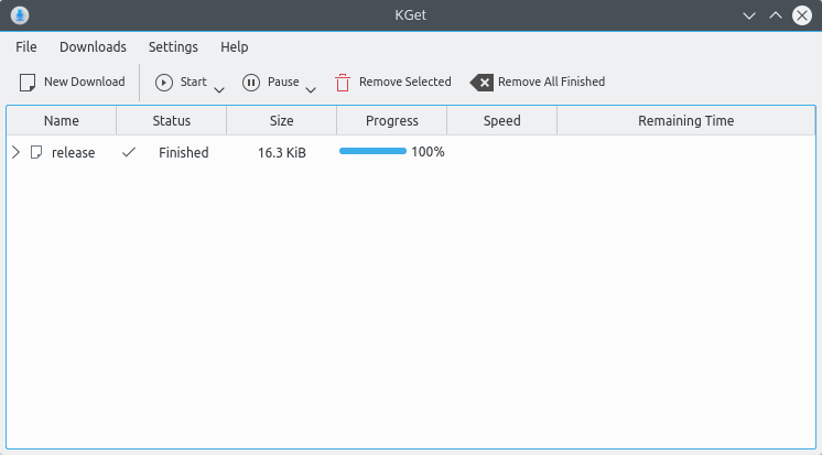 KGet Download Manager for Linux