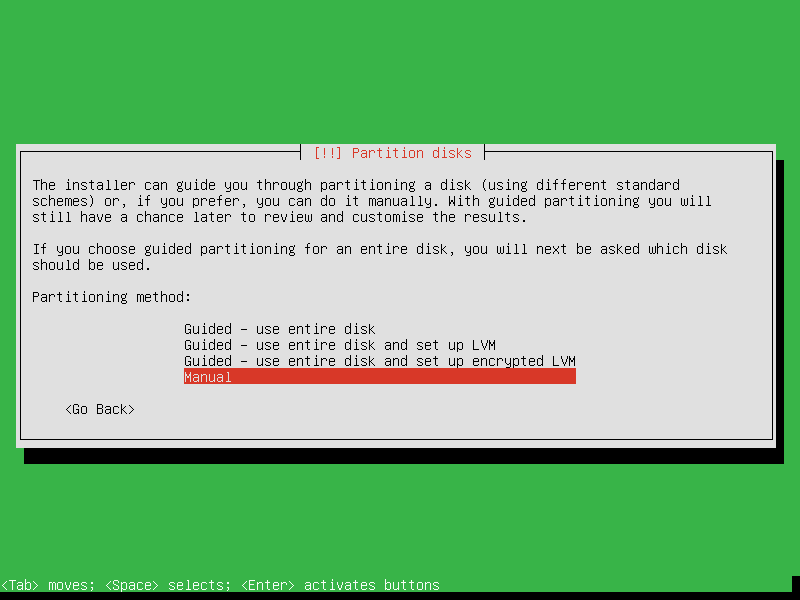 Manual Zentyal Partitioning