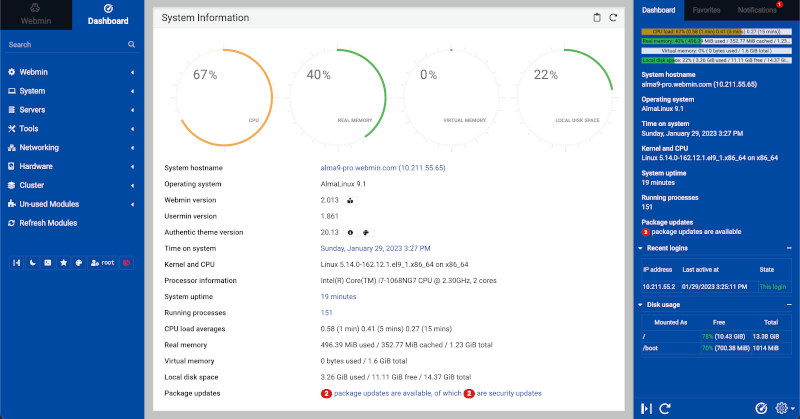 Webmin - Linux Administration Tool