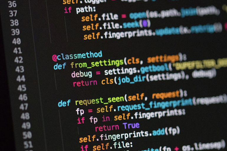 Python code on a screen.